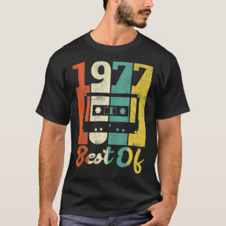 T-shirt 45e anniversaire vintage Cassette 1977 Rétro Best