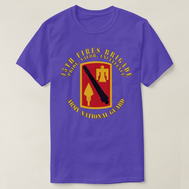 T-shirt 45e brigade Fires Pride Valor Excellence SSI ARNG (Design devant)