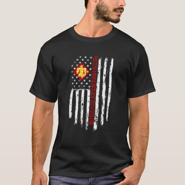 T-shirt 45E Division D'Infanterie Drapeau Américain (Devant)