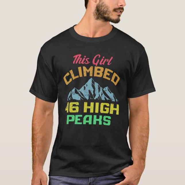 T-shirt 46 Adirondack Mountain High Peaks Camping Randonné (Devant)