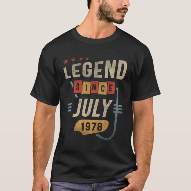 T-shirt 46 Ans Légende depuis juillet 1978 46e anniversair (Devant)