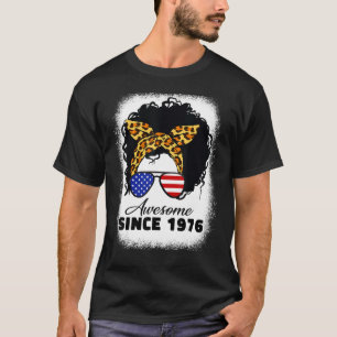 T-shirt 46 Ans Leopard Awesome depuis 1976 Anniversaire u