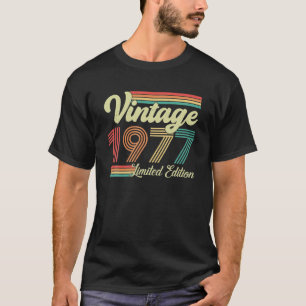 T-shirt 46 Ans Vintage 1977 Né En 1977 46ᵉ