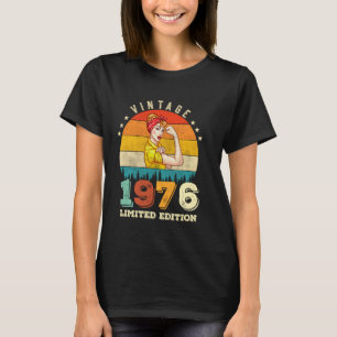 T-shirt 46e anniversaire 1976 Vintage femmes de 46 ans