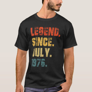 T-shirt 46e anniversaire 46 ans légende depuis juillet 197