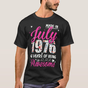 T-shirt 46e anniversaire stupéfiant depuis juillet 1976 Fl