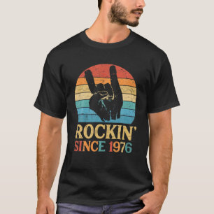 T-shirt 46E Anniversaire Ts Pour Femmes Rockin Depuis 1976