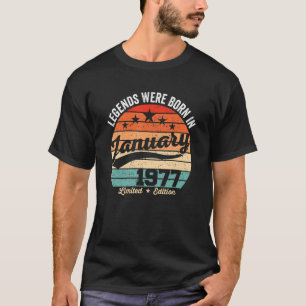 T-shirt 46ème Anniversaire vintage Légendes Nées En Janvie