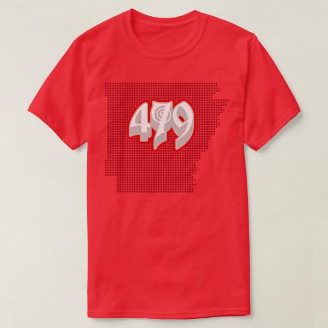 T-SHIRT 479 ARKANSAS AREA CODE SPOTS N POTS (Design devant)