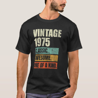 T-shirt 47 Ans Awesome Vintage 1975 47e Anniversaire Moi