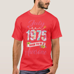 T-shirt 47e anniversaire cadeau floral pour les femmes née
