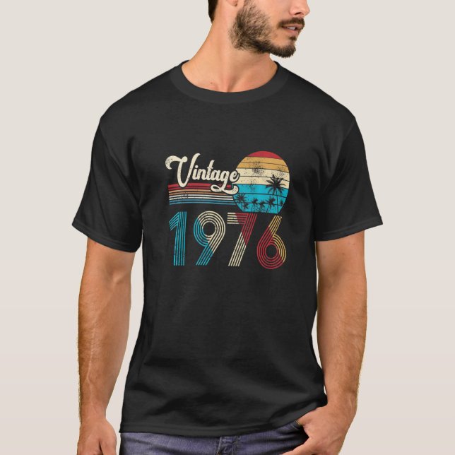 T-shirt 47e anniversaire Femmes Hommes Chemise 47 ans 1976 (Devant)