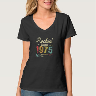 T-shirt 47e anniversaire Guitare Vintage Rockin' depuis 19