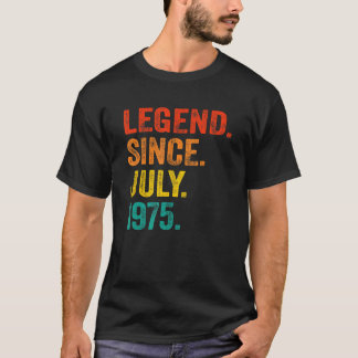 T-shirt 47e anniversaire Légende depuis juillet 1975 47 an