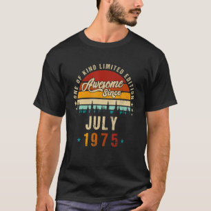 T-shirt 47ème anniversaire vintage stupéfiant depuis Juill