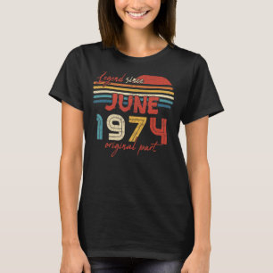 T-shirt 48 Anniversaire Légende depuis juin 1974 Partie or