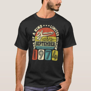 T-shirt 48 Ans 48e Anniversaire Awesome depuis Septembre