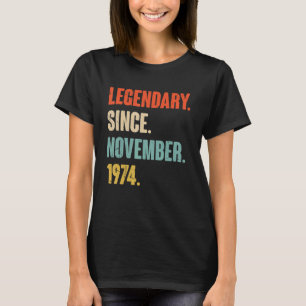 T-shirt 48 ans 48e anniversaire Légendaire depuis novembre
