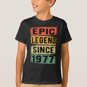 T-shirt 48 Ans Anniversaire 1977 Légende épique 48e annive