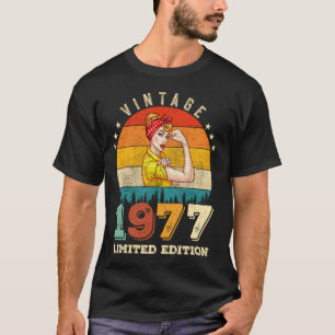 T-shirt 48 ans Anniversaire 1977 Vintage 48e anniversaire 