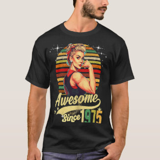 T-shirt 48 Ans Awesome depuis 1975 48e Anniversaire