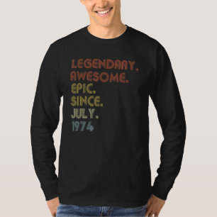 T-shirt 48 Ans Awesome depuis Juillet 1974 48e Anniversair