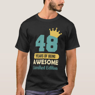 T-shirt 48 ans d'être génial 48e anniversaire