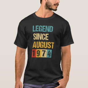 T-shirt 48 Ans Légende depuis août 1974e anniversaire