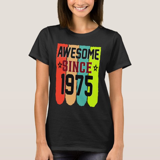 T-shirt 48 ans Vintage 1975 48e anniversaire (Devant)