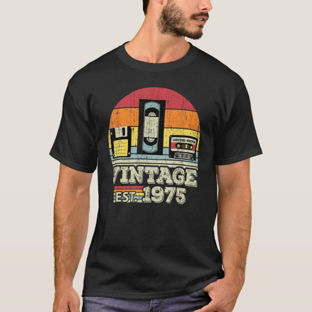 T-shirt 48 ans Vintage 1975 48e anniversaire pour les femm (Devant)