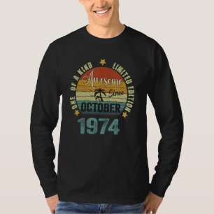 T-shirt 48 ans Vintage stupéfiant depuis octobre 1974 48t