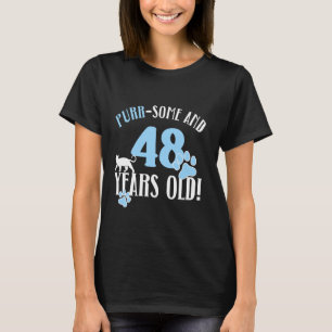 T-shirt 48e anniversaire 48 ans chat maman Amoureux des ch
