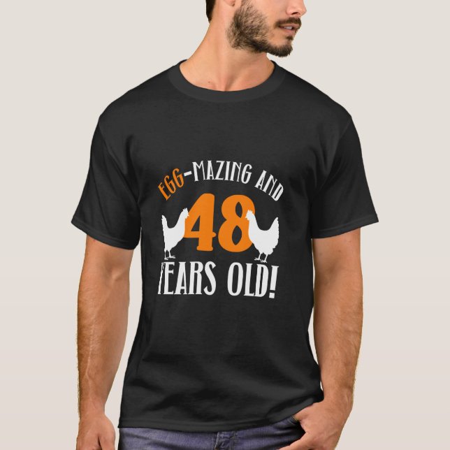 T-shirt 48e anniversaire 48 ans éleveuse de poulets Poulet (Devant)