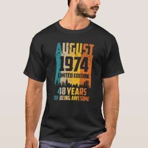 T-shirt 48e anniversaire 48 ans stupéfiant depuis août 197