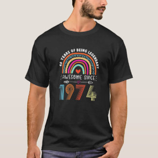 T-shirt 48E Anniversaire Awesome Depuis 1974 Pluie 48 Ans