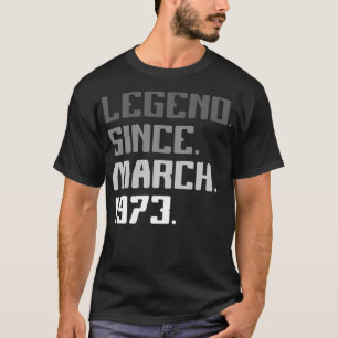 T-shirt 48e anniversaire Cadeaux 48 ans légende depuis Mar