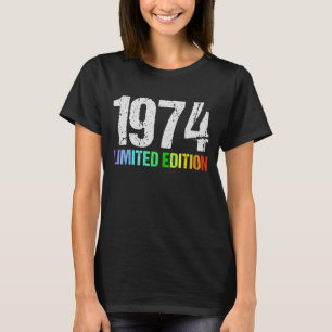 T-shirt 48e anniversaire Dames Mens 48 ans 1974 6