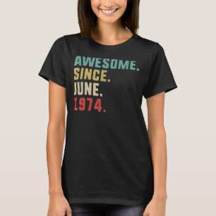 T-shirt 48e anniversaire Hommes stupéfaits depuis juin 197