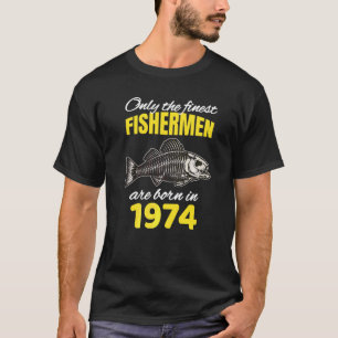 T-shirt 48e anniversaire Les pêcheurs sont nés en 1974 P