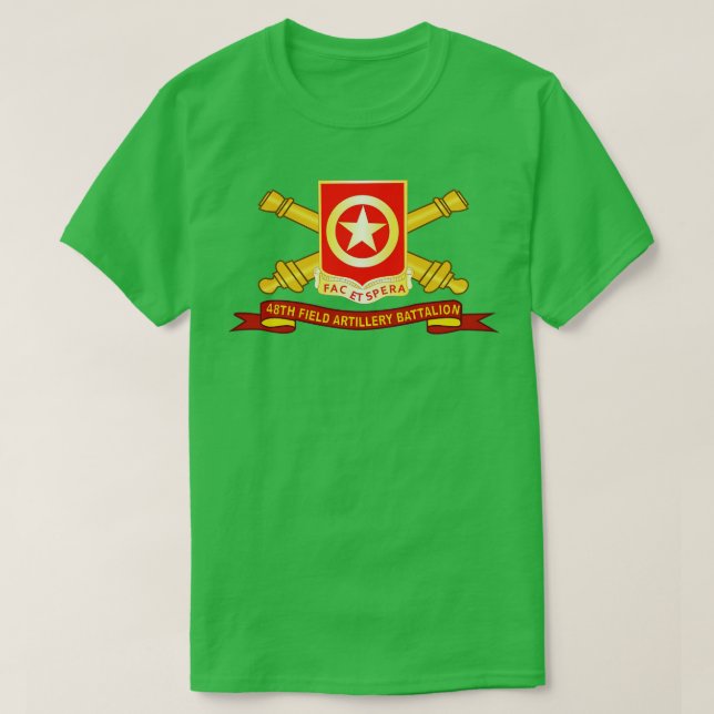 T-shirt 48e Bataillon d'artillerie de campagne avec Br Rib (Design devant)
