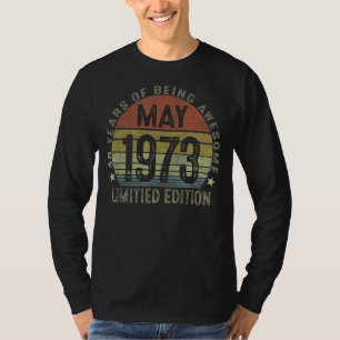 T-shirt 49 Année Vieux mai 1973 Edition 49e anniversaire