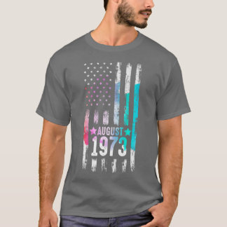 T-shirt 49 ans, 1973 drapeau américain 49e anniversaire 