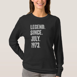 T-shirt 49 ans 49e anniversaire Légende depuis juillet 197