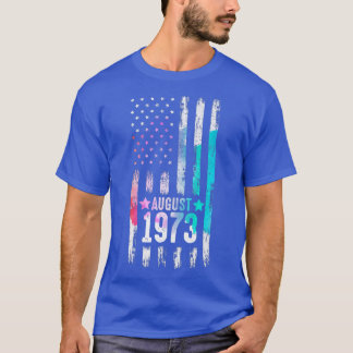 T-shirt 49 ans, août 1973 Drapeau américain 49e anniversai