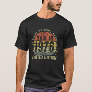T-shirt 49 ans Édition limitée vintage 1976 49e anniversa