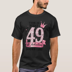 T-shirt 49 & Fabulous I Pink White Party Group Candid Phot