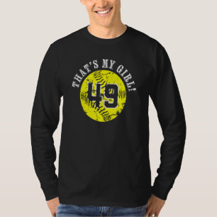 T-shirt 49 Joueur de softball Thats Ma fille Cheer Maman P