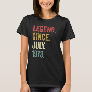 T-shirt 49e anniversaire 49 ans légende depuis juillet 197
