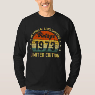 T-shirt 49e anniversaire cadeaux vintage 1973 édition limi