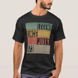 T-shirt 49e anniversaire Légende depuis juillet 1973 49 an